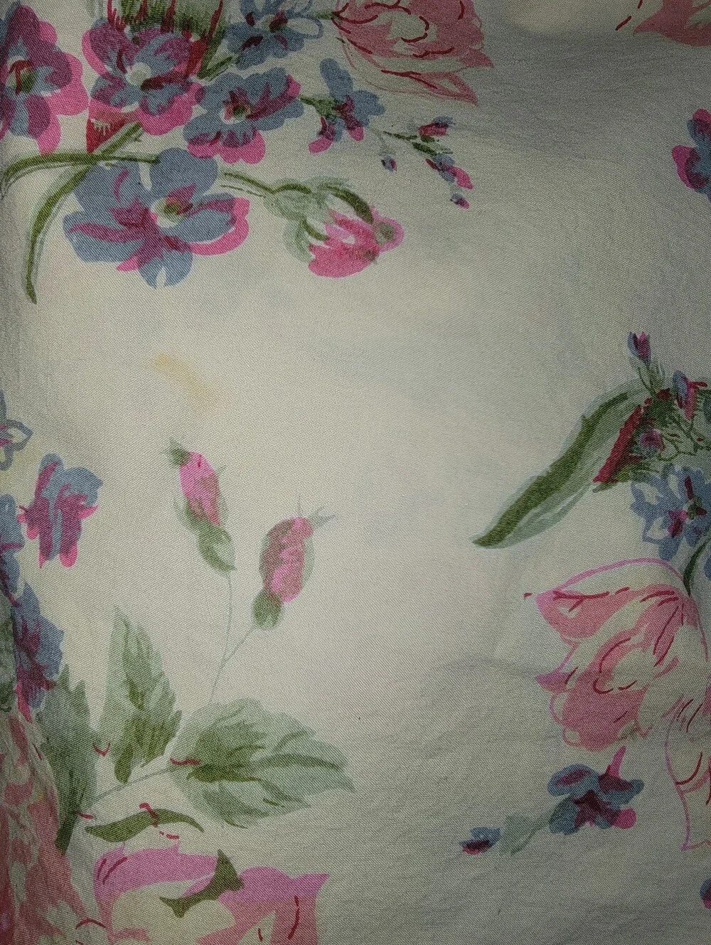 April Cornell Table Cloth Pink Floral Vintage Cotton 53X53
